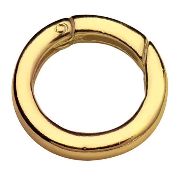 Chiusura ad anello 20 mm, argento placcato oro, barra quadrata (1 UC) | Marco Schreier