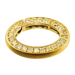 1909291011 Ringschließe mit Zirkonia 21x16mm, Silber vergoldet, eckige Schiene (1 St./VE) | Marco Schreier