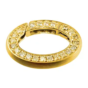 Fermoir anneau avec zirconium 21x16mm, doré (1 pcs/UC) | Marco Schreier