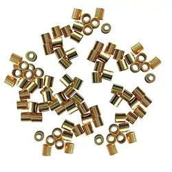 1909300091 Crimp-Röhrchen 2mm, vergoldet (2000 St./VE) | Edelsteine, Heilsteine & Schmuck
