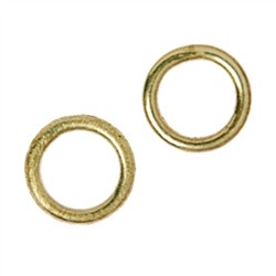 1909316122 Closed jump ring 12mm, silver gold-plated matt (4 pcs./ PU) | Marco Schreier
