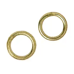 1909316122 Closed jump ring 12mm, silver gold-plated matt (4 pcs./ PU) | Marco Schreier