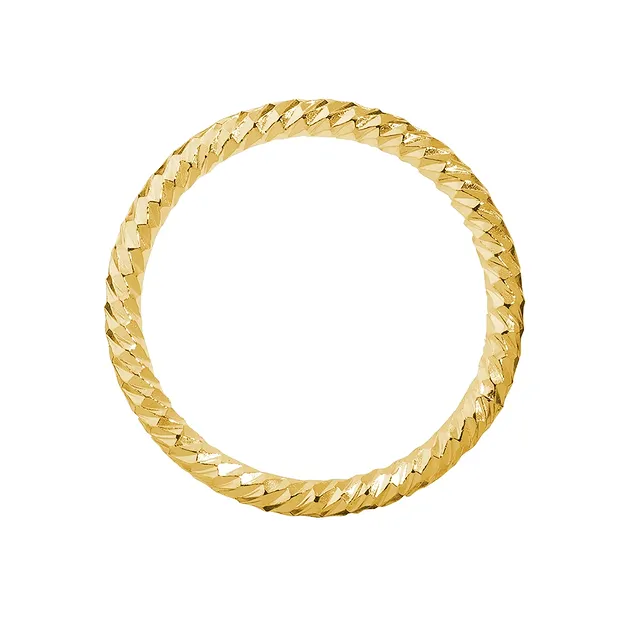 Anello cavo sfaccettato 15 mm, argento placcato oro (6 pz./ UC) | Marco Schreier