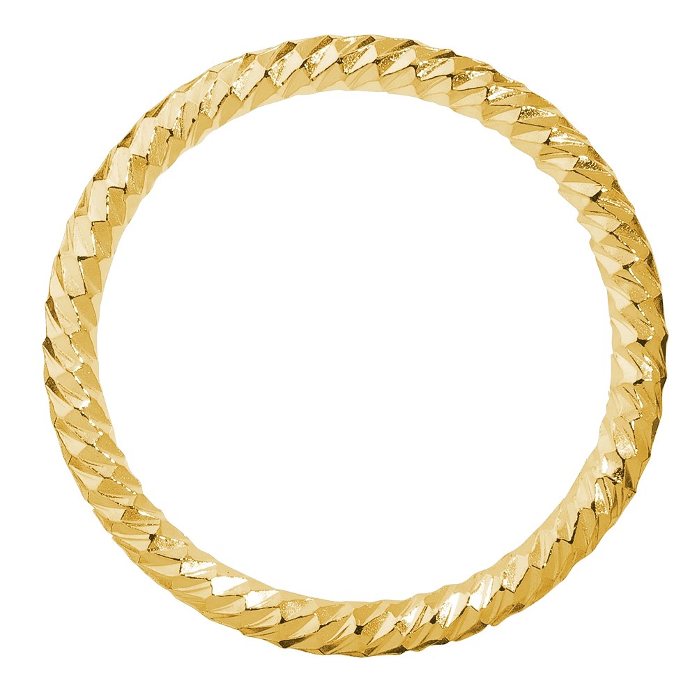 Hohlring facettiert 24mm, Silber vergoldet (4 St./VE) | Marco Schreier