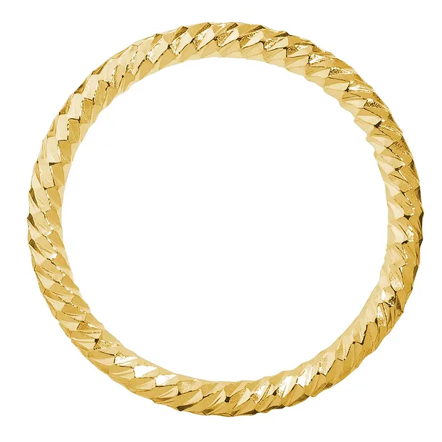 Hohlring facettiert 24mm, Silber vergoldet (4 St./VE) | Marco Schreier