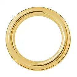 1909316251 Anello cavo Jumbo 25 mm, argento placcato oro (2 pz./ UC) | Marco Schreier