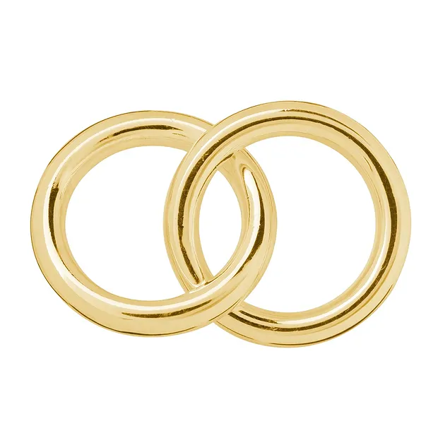 Anello cavo Jumbo doppio 25 mm, argento placcato oro (1 pz./ UC) | Marco Schreier