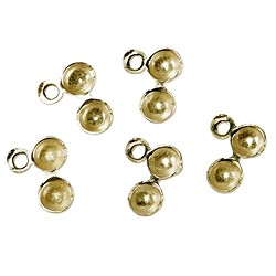 1909350031 Klappkapseln 3mm, Silber vergoldet (20 St./VE) | Marco Schreier