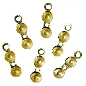 Klappkapseln mit Fadenloch 4mm, Silber vergoldet (20 St./VE) | Marco Schreier