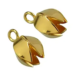 1909365181 End Caps "Tulip" 23mm, silver gold-plated (2 pcs./ PU) | Marco Schreier