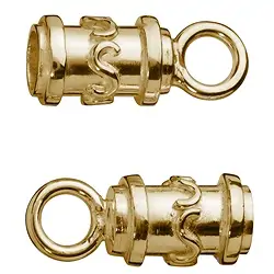 1909367151 Endkappe "Schlangendekor" für 5mm-Bänder, vergoldet (2 St./VE) | Marco Schreier