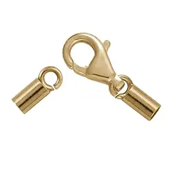 1909369121 Karabiner für 1,2mm-Bänder, Silber vergoldet (3 St./VE) | Marco Schreier