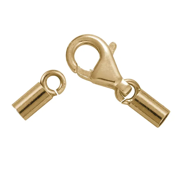 Karabiner für 2,0mm-Bänder, Silber vergoldet (3 St./VE) | Marco Schreier