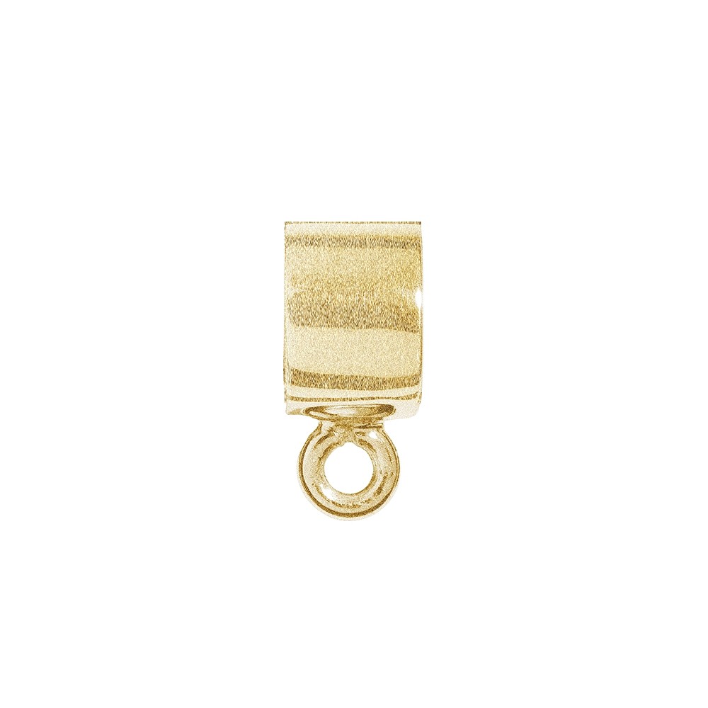 Tubo con Anilla 5 x 3mm, plateado dorado mate (4 uds./VE) | Marco Schreier