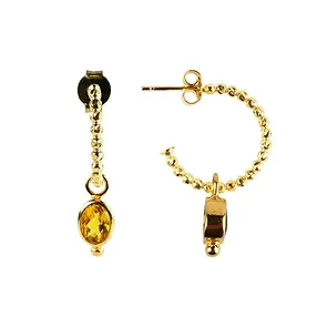 Earstuds with beads, 2.0 cm, gold-plated | wholesaler gems & healing stones