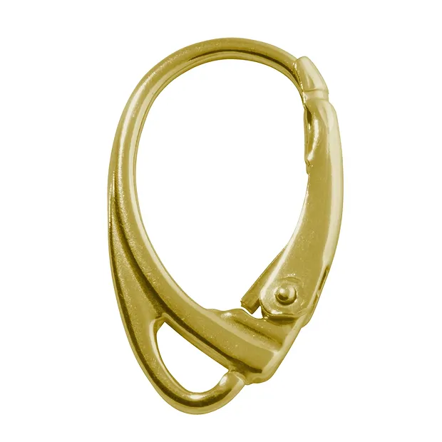 Brisure à clapet avec anneaux 18mm, argent doré (6 pcs/UC) | Marco Schreier