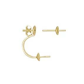 Ohrstecker "Schwebende Perle" 2 in 1, vergoldet (2 St./VE) | Marco Schreier