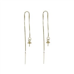 1909513031 Chaîne à enfiler avec tige pour boucles d'oreilles, doré (4 pcs/UC)  | Marco Schreier