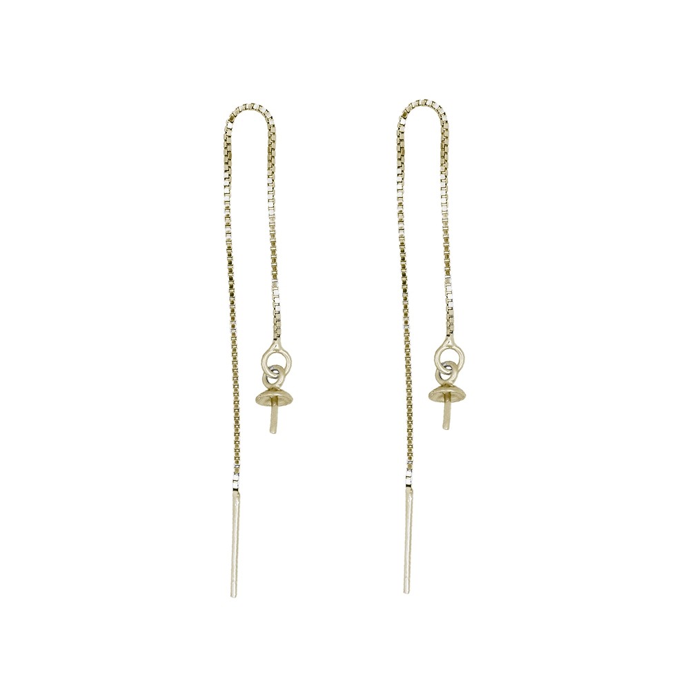 Einfädel-Kettchen mit Stift für Ohrschmuck, vergoldet (4 St./VE)  | Marco Schreier