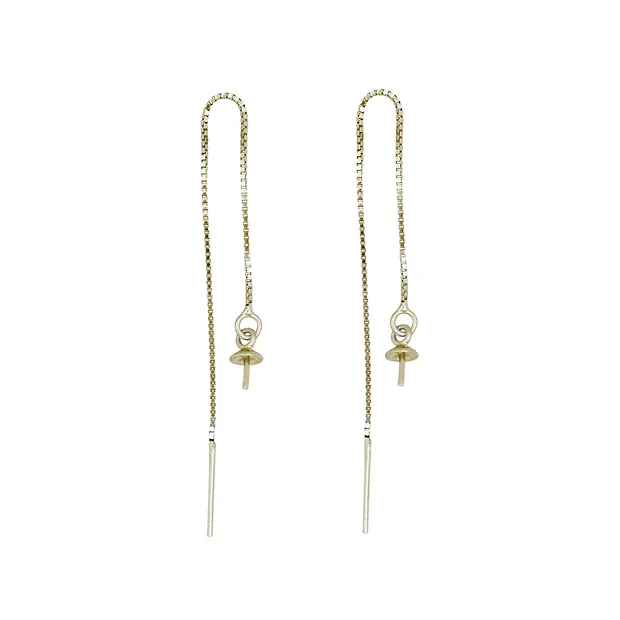 Einfädel-Kettchen mit Stift für Ohrschmuck, vergoldet (4 St./VE) | Marco Schreier