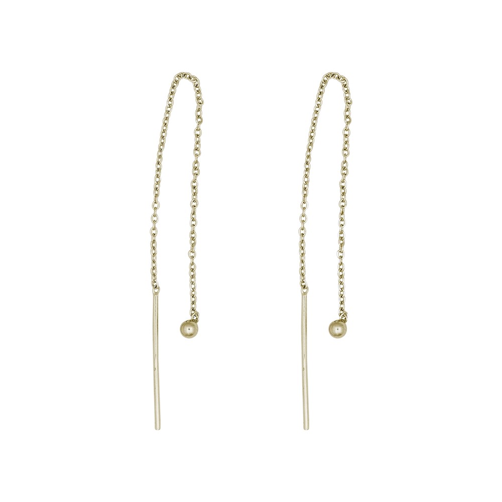 Einfädel-Kettchen mit Kugel für Ohrschmuck, vergoldet (4 St./VE) | Marco Schreier