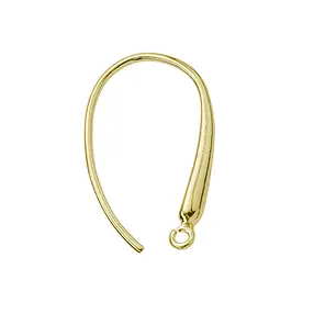 Ear Hook conical with eyelet 22mm, silver gold-plated (2 pcs./ PU) | Marco Schreier