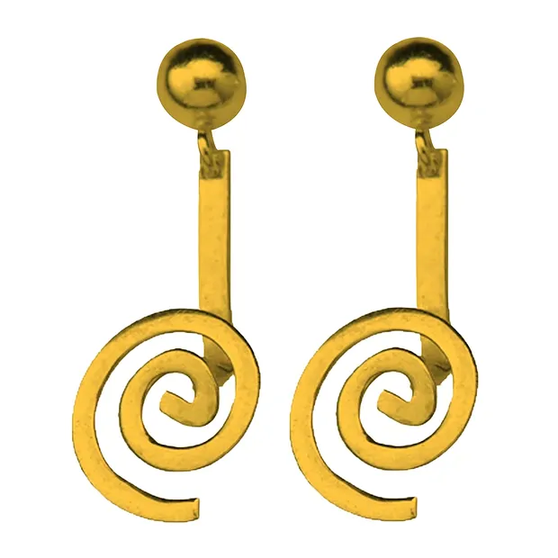 Pendientes "Espiral" plata dorada, para donut 15mm | Marco Schreier