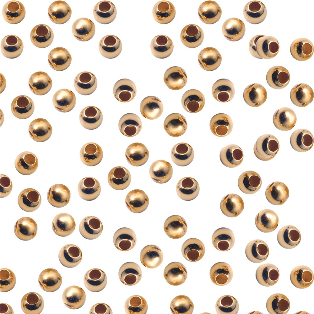 Quetschkugeln 2,2mm, Silber vergoldet (1850 St./VE) | Marco Schreier