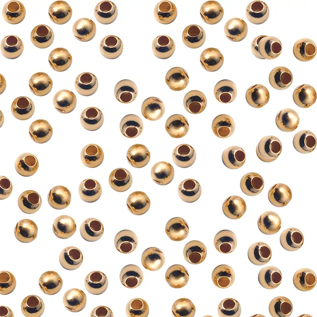 Crimp Beads 2,2mm, silver gold plated (1850 pcs./ PU) | Marco Schreier