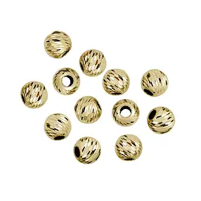 Kugel 04,0mm, Silber vergoldet, Lasercut (40 St./VE) | Marco Schreier
