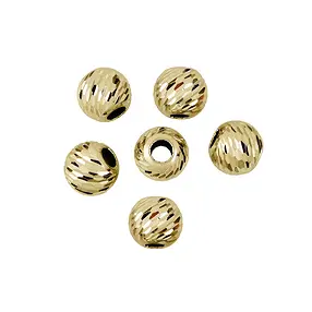 Kugel 08,0mm, Silber vergoldet, Lasercut (6 St./VE) | Marco Schreier