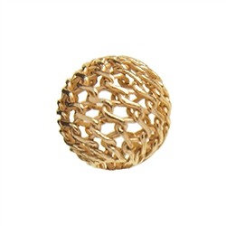 1909605081 Sfera a rete 08 mm, argento placcato oro (10 pz./ UC) | Marco Schreier