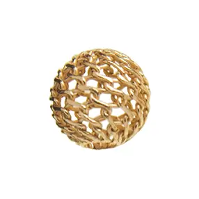 Net ball 08mm, silver gold-plated (10 pcs./ PU) | gems, healing stones & jewelry