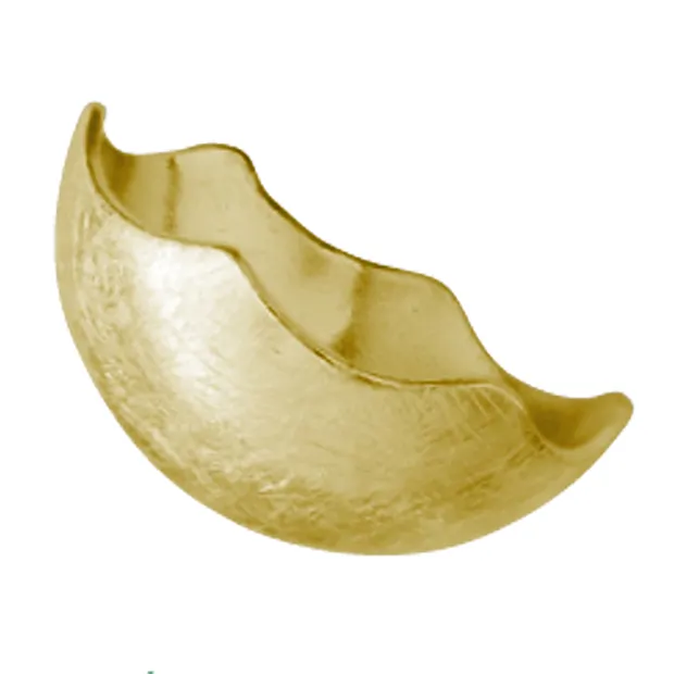 Half-shell wavy edge 17mm, silver gold-plated matt (3 pcs./ PU) | Marco Schreier