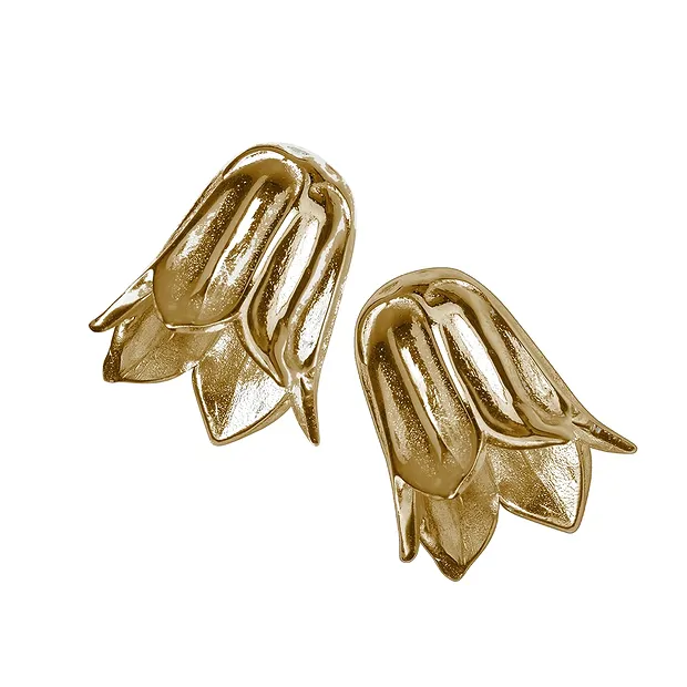 Blütenkelch 14mm, Silber vergoldet (2 St./VE) | Edelsteine, Heilsteine & Schmuck