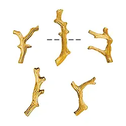 1909609201 Coral branches 20-30mm, gold-plated silver (5 pcs./ PU) | Marco Schreier