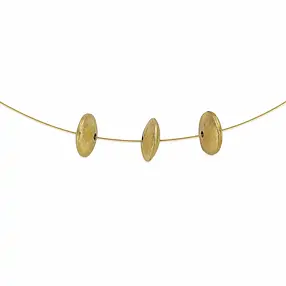 Linse 10mm, Silber vergoldet matt (4 St./VE) | Edelsteine, Heilsteine & Schmuck