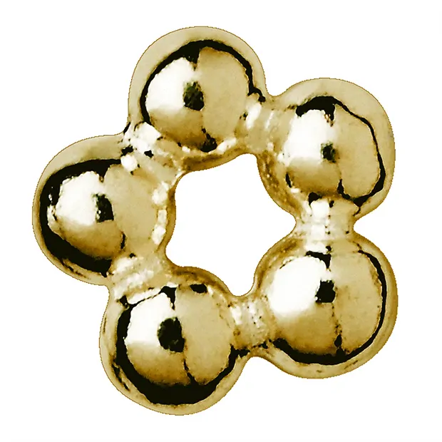 Ball ring 5mm, gold-plated silver (27 PU) | wholesaler gems & healing stones