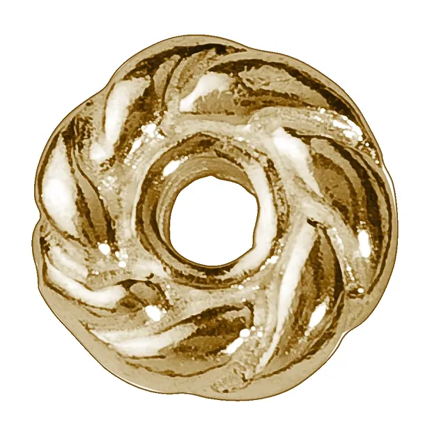 Corded wheel 5mm, gold-plated silver (26 pcs./ PU) | Marco Schreier