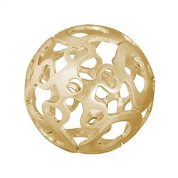 1909624022 Bola "Corazón" 19mm, plata dorada mate (1 ud./VE) | Marco Schreier