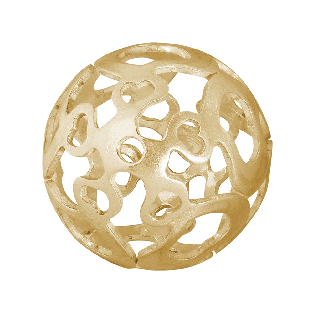 Ball "Heart" 19mm, silver gold-plated matt (1 PU) | Marco Schreier