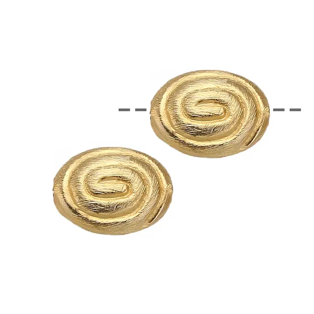 Oval meander 14 x 11mm, silver gold-plated matt (2 pcs./ PU) | Marco Schreier