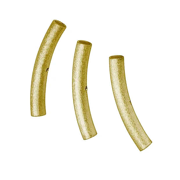 Röhrchen gebogen quergebohrt 03 x 20mm, Silber vergoldet (12 St./VE) | Marco Schreier