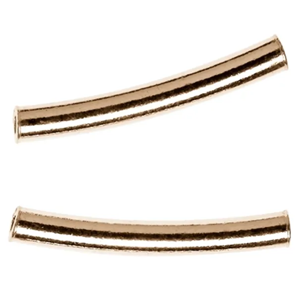 Röhrchen gebogen 03 x 20mm, Silber vergoldet (12 St./VE) | Marco Schreier