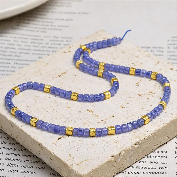 Cubes (bar cut), 03mm, gold-plated (10 pc/PU) | wholesaler gems & healing stones