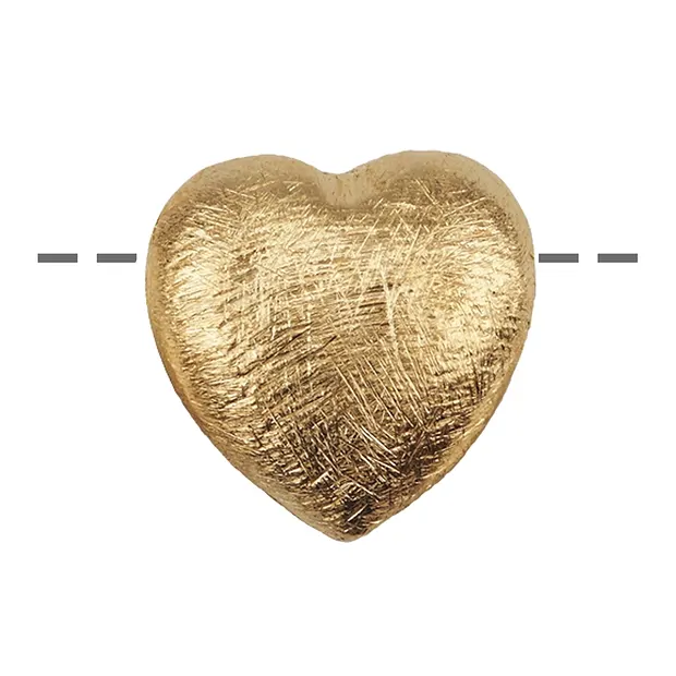 Heart 14mm, silver gold-plated matt (3 pcs./ PU) | Marco Schreier