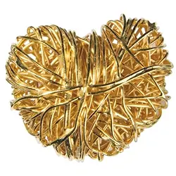 1909643301 Heart wire 30mm, silver gold-plated (1 pc./ PU) | gems, healing stones & jewelry