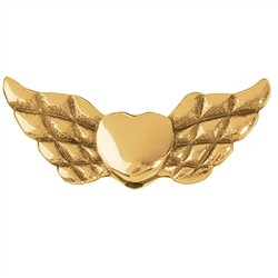 1909647041 Wings "Heart" 22mm, gold-plated silver (4 PU) | wholesaler gems & healing stones