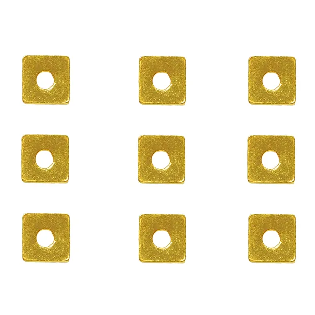 Disk square 03 x 03mm, silver gold-plated (62 pcs./ PU) | Marco Schreier