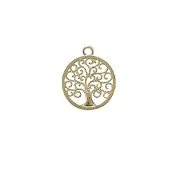 1909672071 Tree of life with eyelet 15mm, gold-plated silver (1 PU) | Marco Schreier
